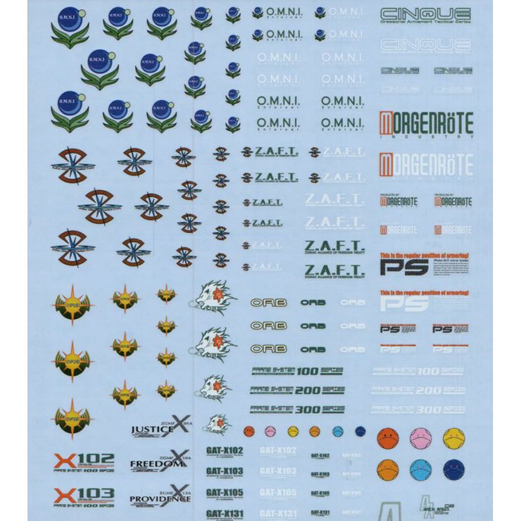 GD-18 MG GUNDAM SEED SERIES DECAL