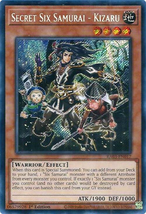 yugioh new six samurai cards Secret - Kizaru (Secret Rare) [RA03 Choose a Size:M (42x30cm) PHD Confirmed Unicorn Cards Original ex card tier