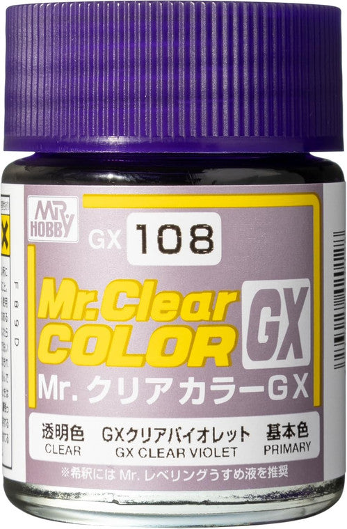 GX108 Mr. Clear Color GX Clear Violet (Clean/Primary)