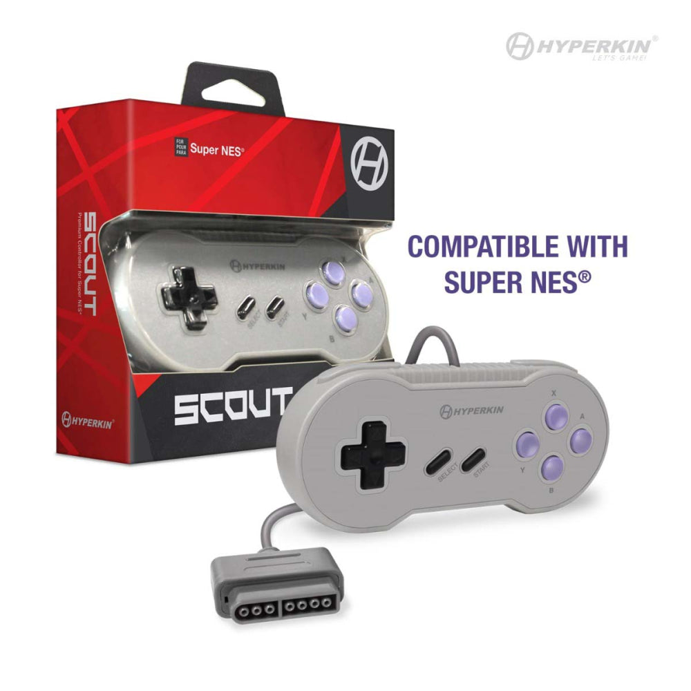 Hyperkin Scout Premium Controller For: Super NES® - Grey