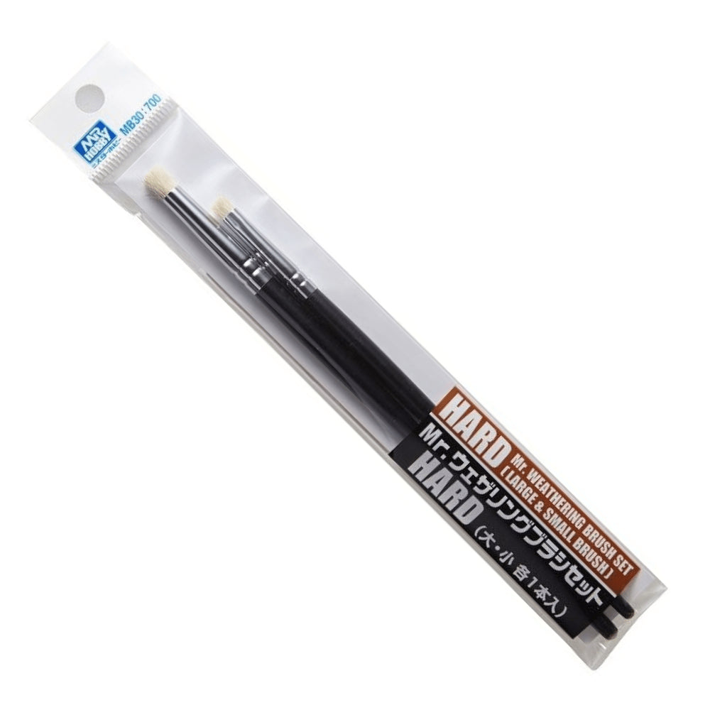 Mr. Weathering Brush Set HARD (Large & Small) 900