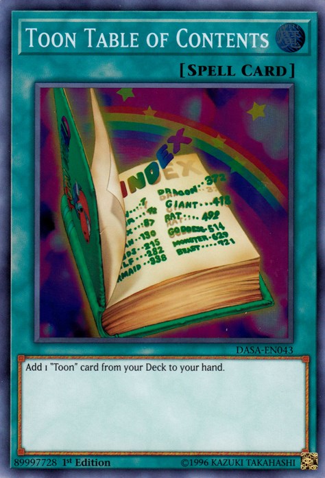 Toon Table of Contents