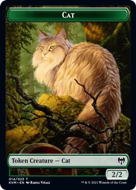 Human Warrior // Cat Double-Sided Token (Back)