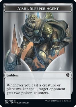 Soldier // Emblem - Ajani, Sleeper Agent Double-Sided Token (Back)