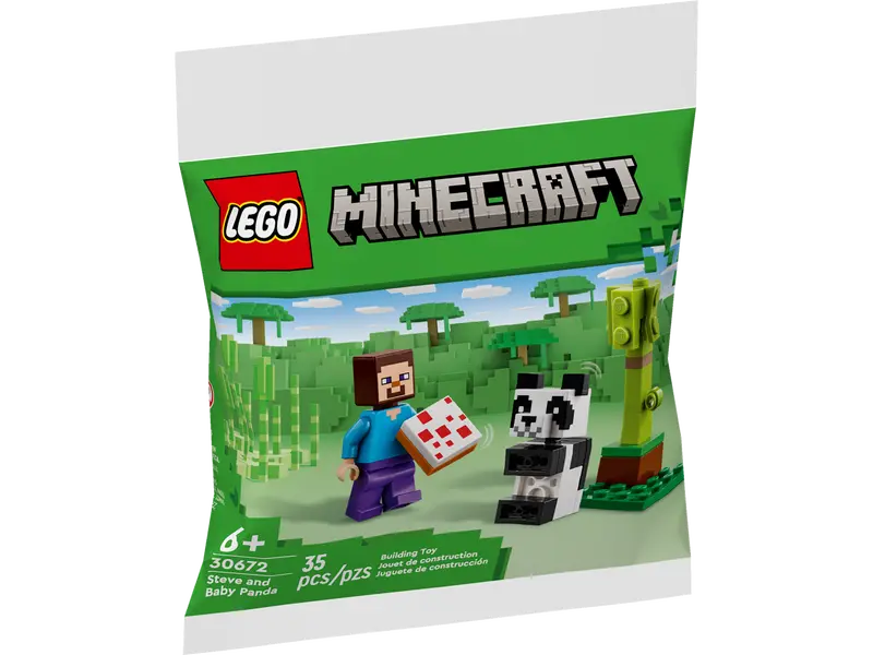 Lego: Steve and Baby Panda & Kiki's Coconut Attack