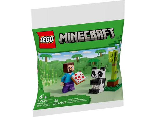 Lego: Steve and Baby Panda & Kiki's Coconut Attack