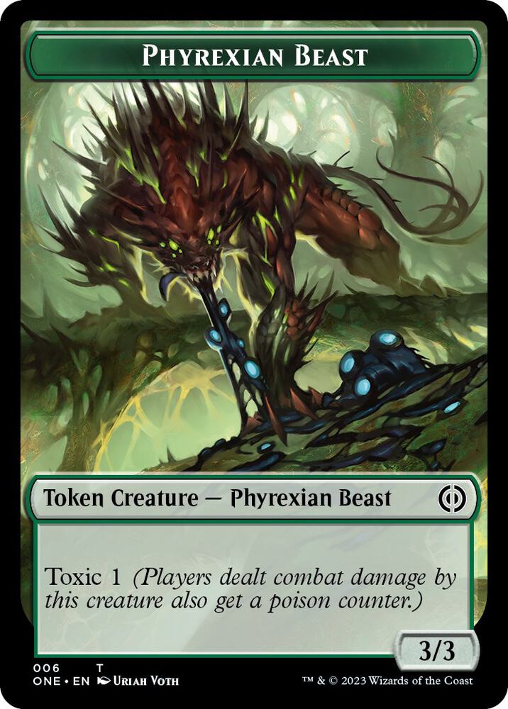 Phyrexian Mite (011) // Phyrexian Beast Double-sided Token (Back)
