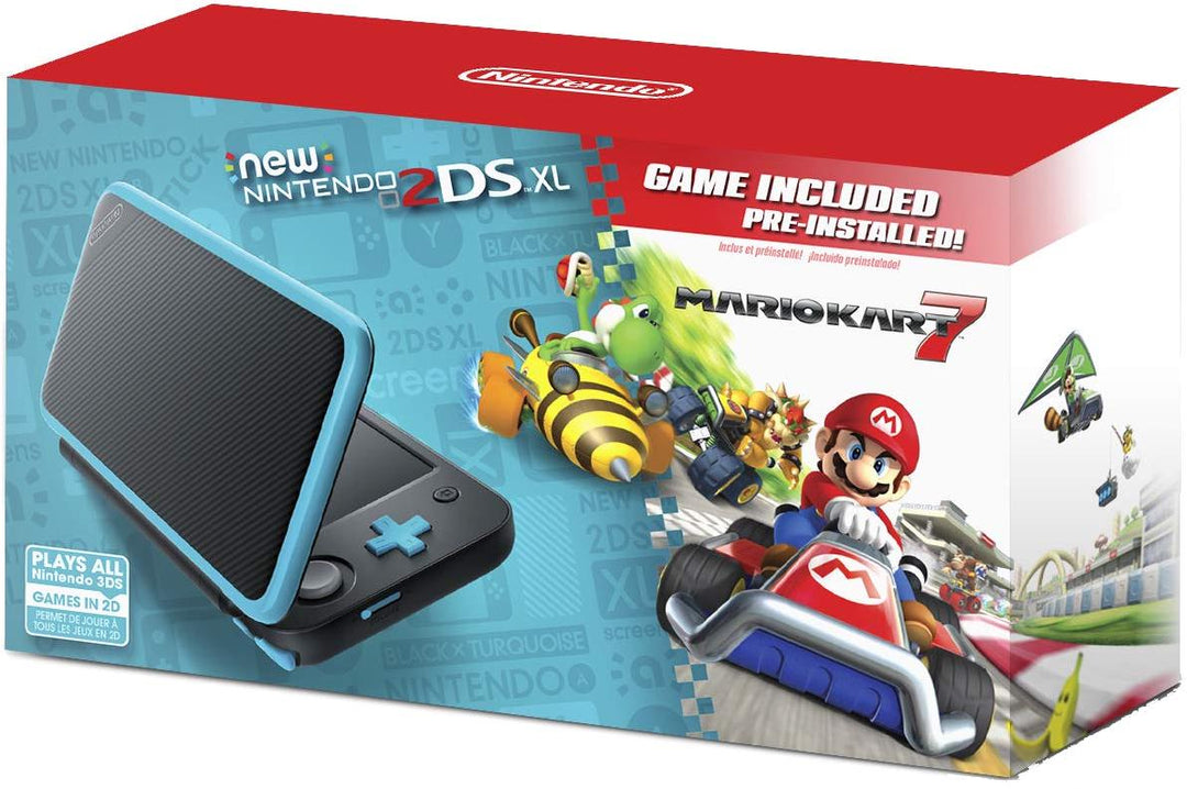 Gunpla-Box - New Nintendo 2DS XL Black + Turquoise [Mario Kart 7 Pre-Installed] - Video Game - Nintendo 3DS