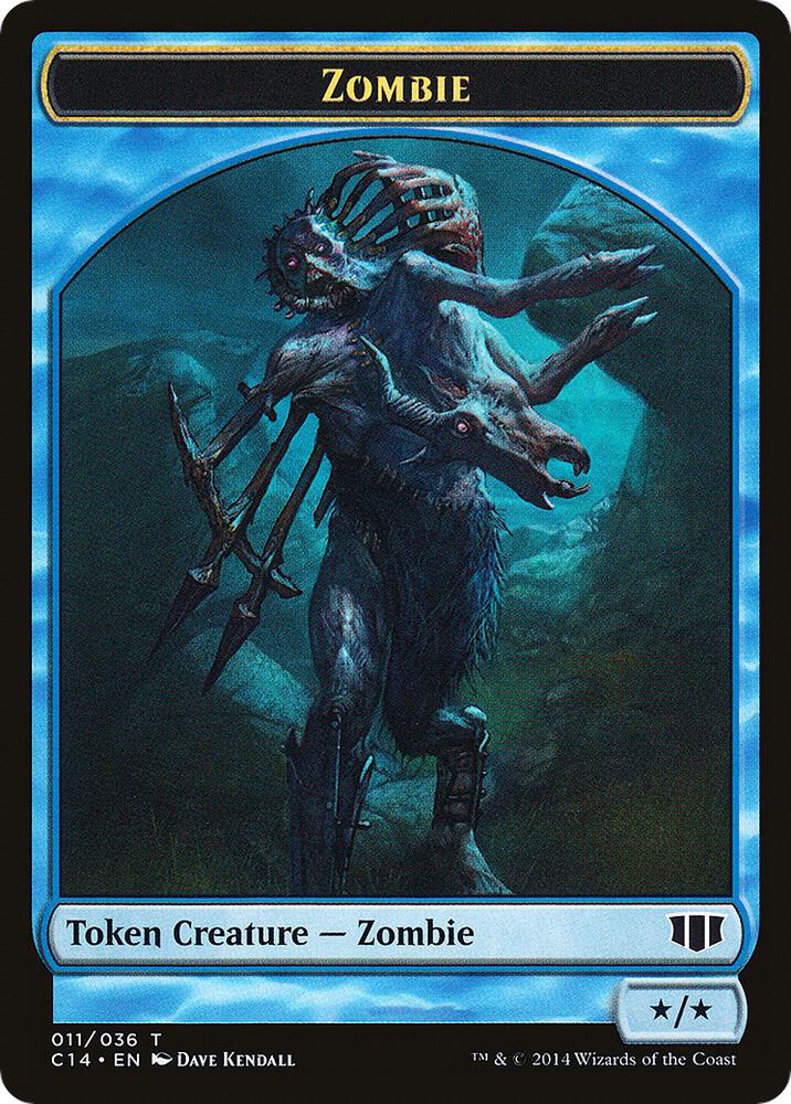 Emblem - Teferi, Temporal Archmage // Zombie (011) Double-Sided Token (Back)