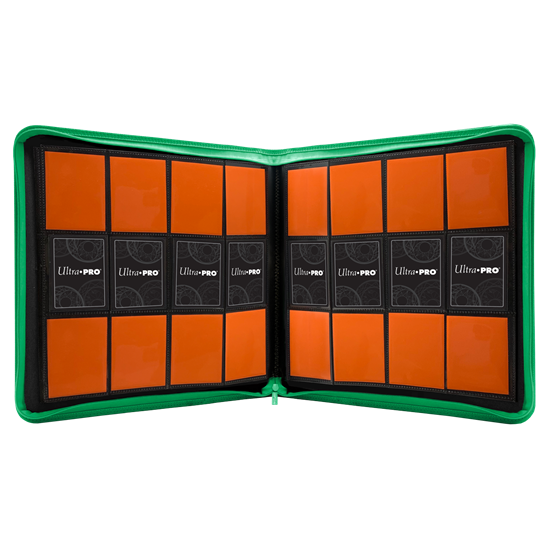 Ultra Pro-12 Pocket Zippered Pro Binder-Green,