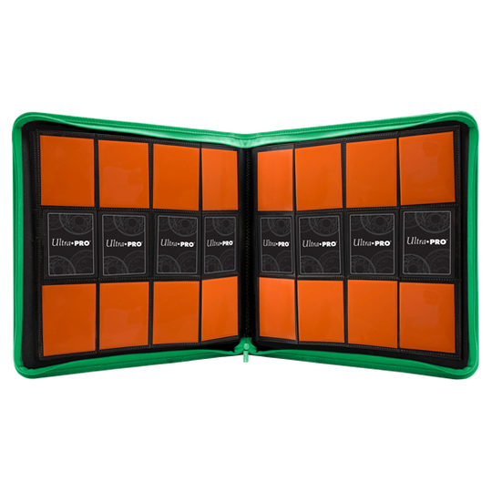 Ultra Pro-12 Pocket Zippered Pro Binder-Green,